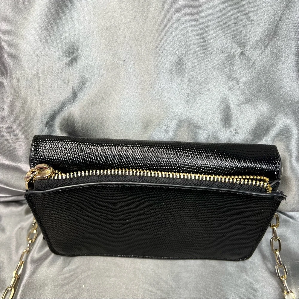 Anne Klein Crossbody Mini Bag Wallet‎ on a Chain IPhone Compartment Formal Black